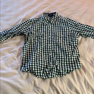 Chaps Button Down black and white checker